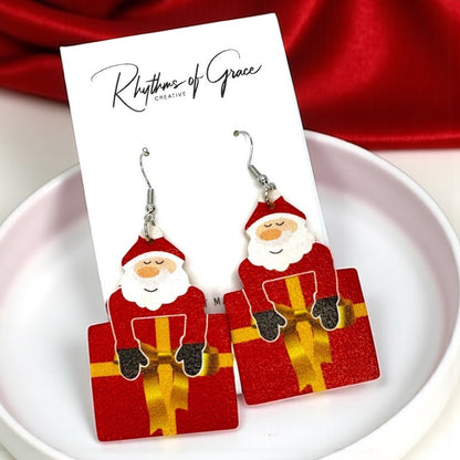 Dazzle in Holiday Spirit with Our Christmas Dangle Earrings! 🎄🎅✨