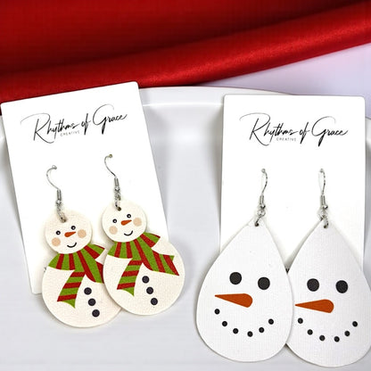 Frosty Fun for Your Ears: Snowman Dangle Earrings! ⛄✨