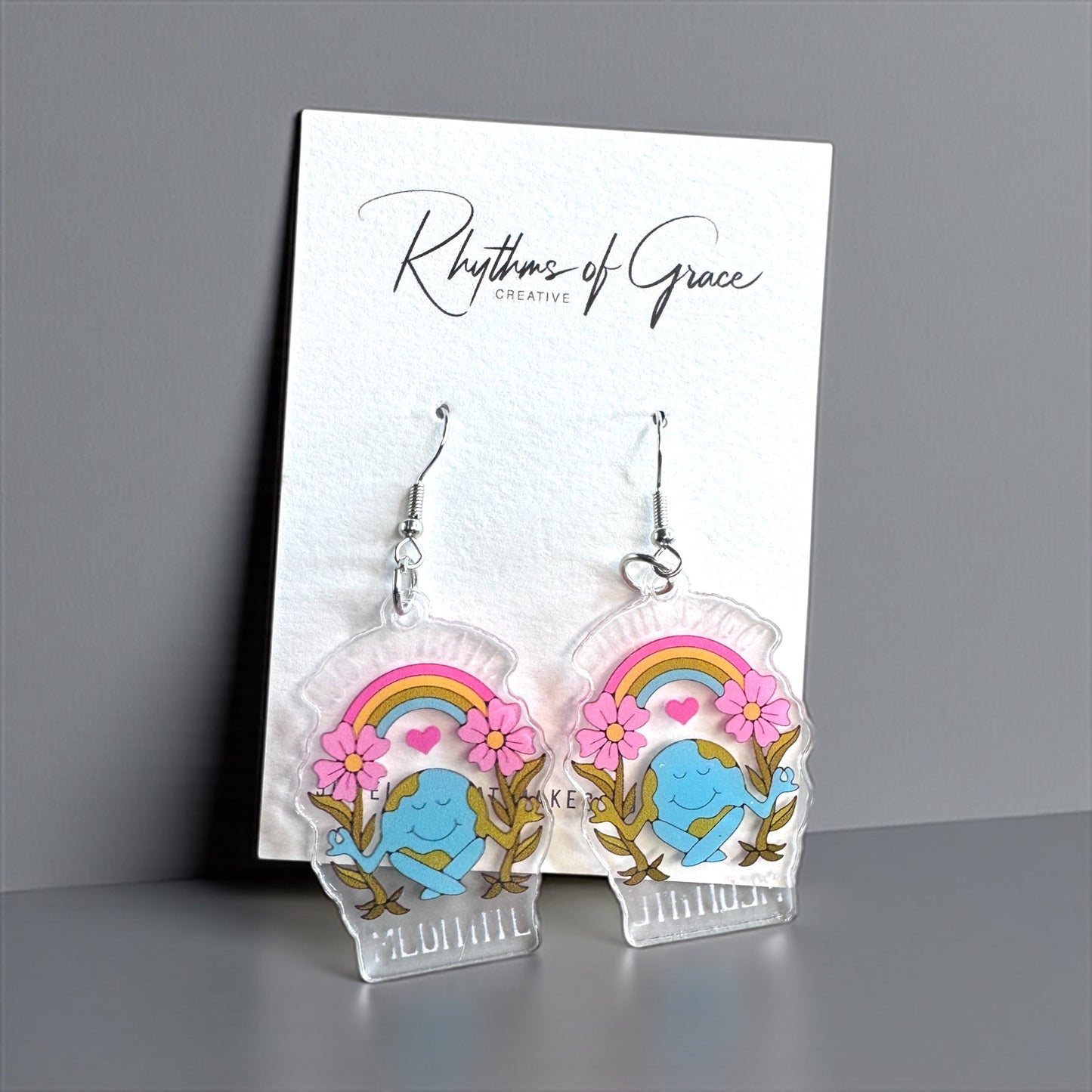 Don't Hate Meditate Earrings - Embrace Your Inner Zen! - Rhythms of Grace Creative