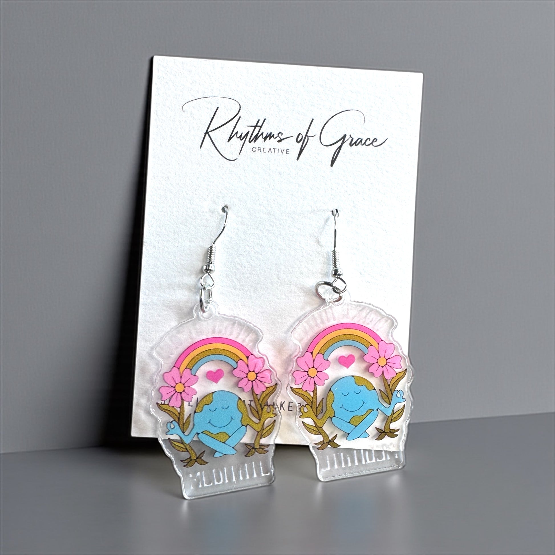 Don't Hate Meditate Earrings - Embrace Your Inner Zen! - Rhythms of Grace Creative