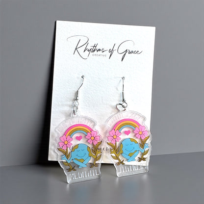 Don't Hate Meditate Earrings - Embrace Your Inner Zen! - Rhythms of Grace Creative