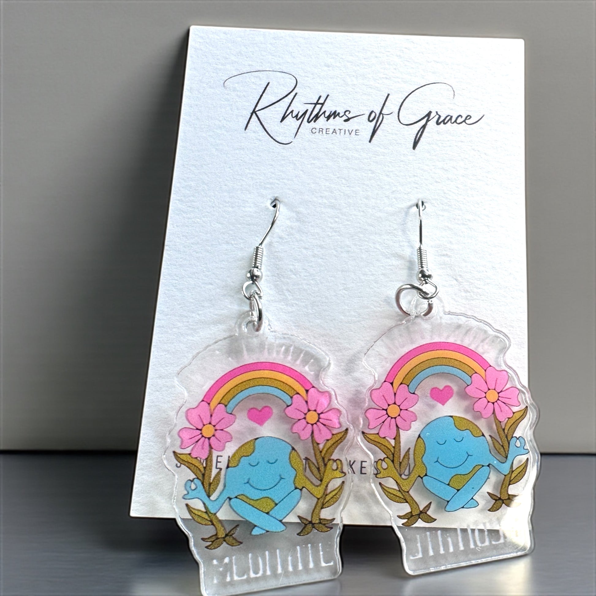 Don't Hate Meditate Earrings - Embrace Your Inner Zen! - Rhythms of Grace Creative