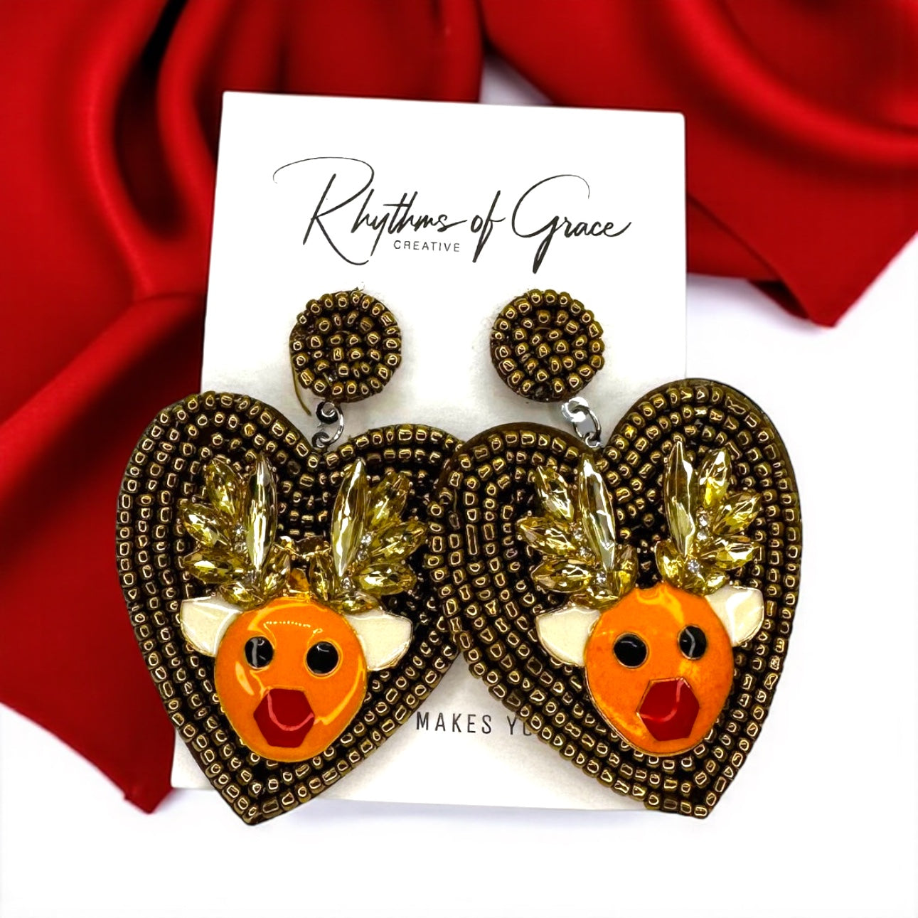 Jolly Holiday Earrings: Choose Santa or Reindeer for Festive Cheer!