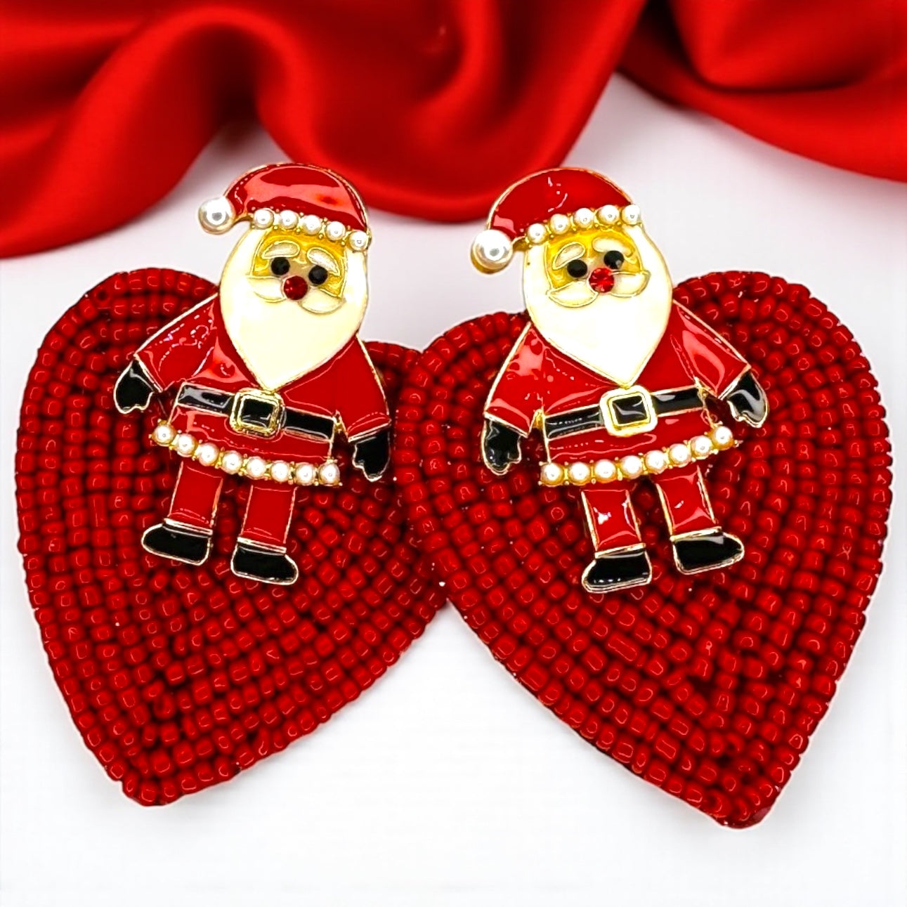 Jolly Holiday Earrings: Choose Santa or Reindeer for Festive Cheer!