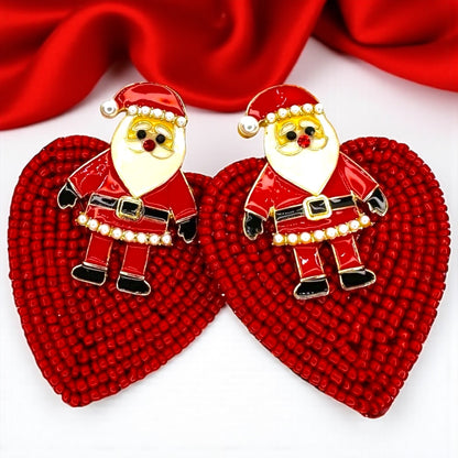 Jolly Holiday Earrings: Choose Santa or Reindeer for Festive Cheer!