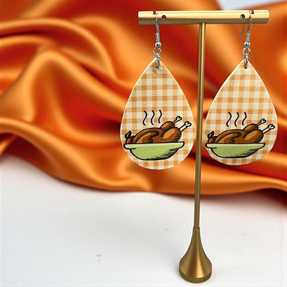 Gobble Gobble Glam: Turkey Teardrop Earrings for Thanksgiving Fun! 🦃 - Rhythms of Grace Creative
