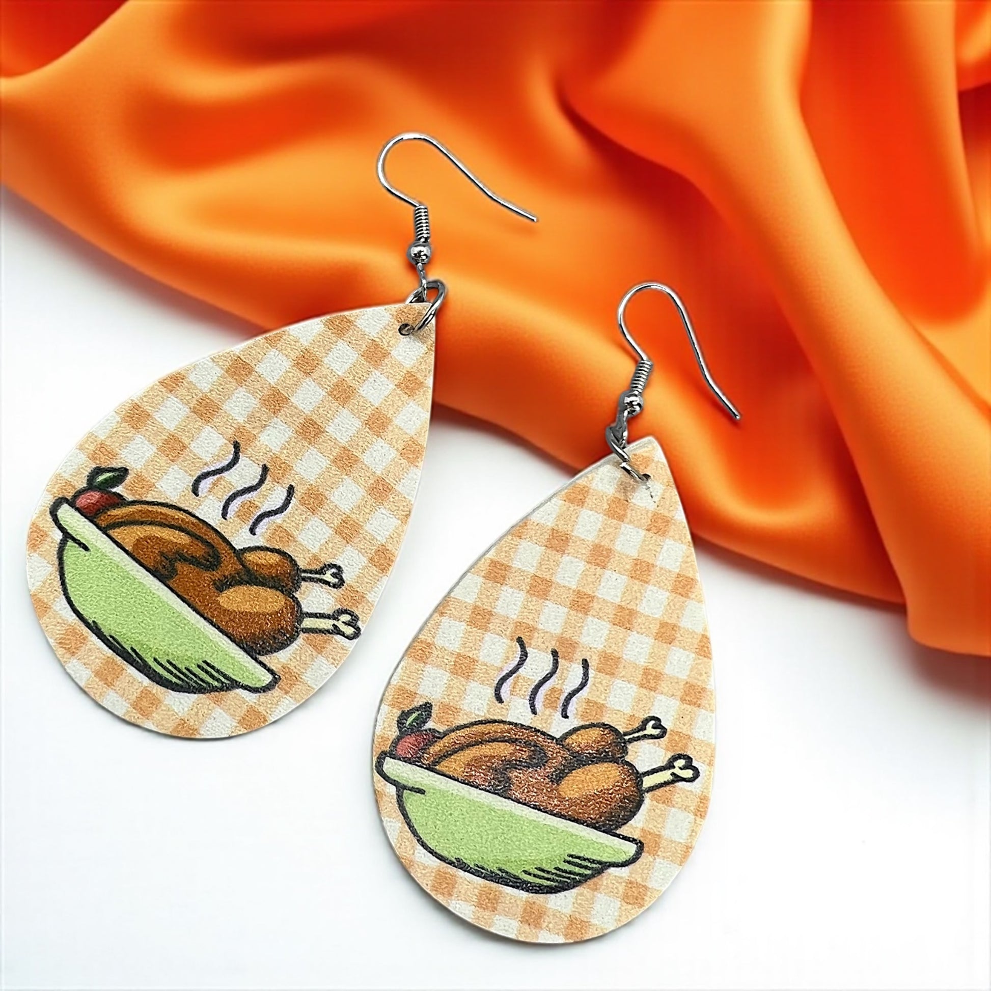 Gobble Gobble Glam: Turkey Teardrop Earrings for Thanksgiving Fun! 🦃 - Rhythms of Grace Creative