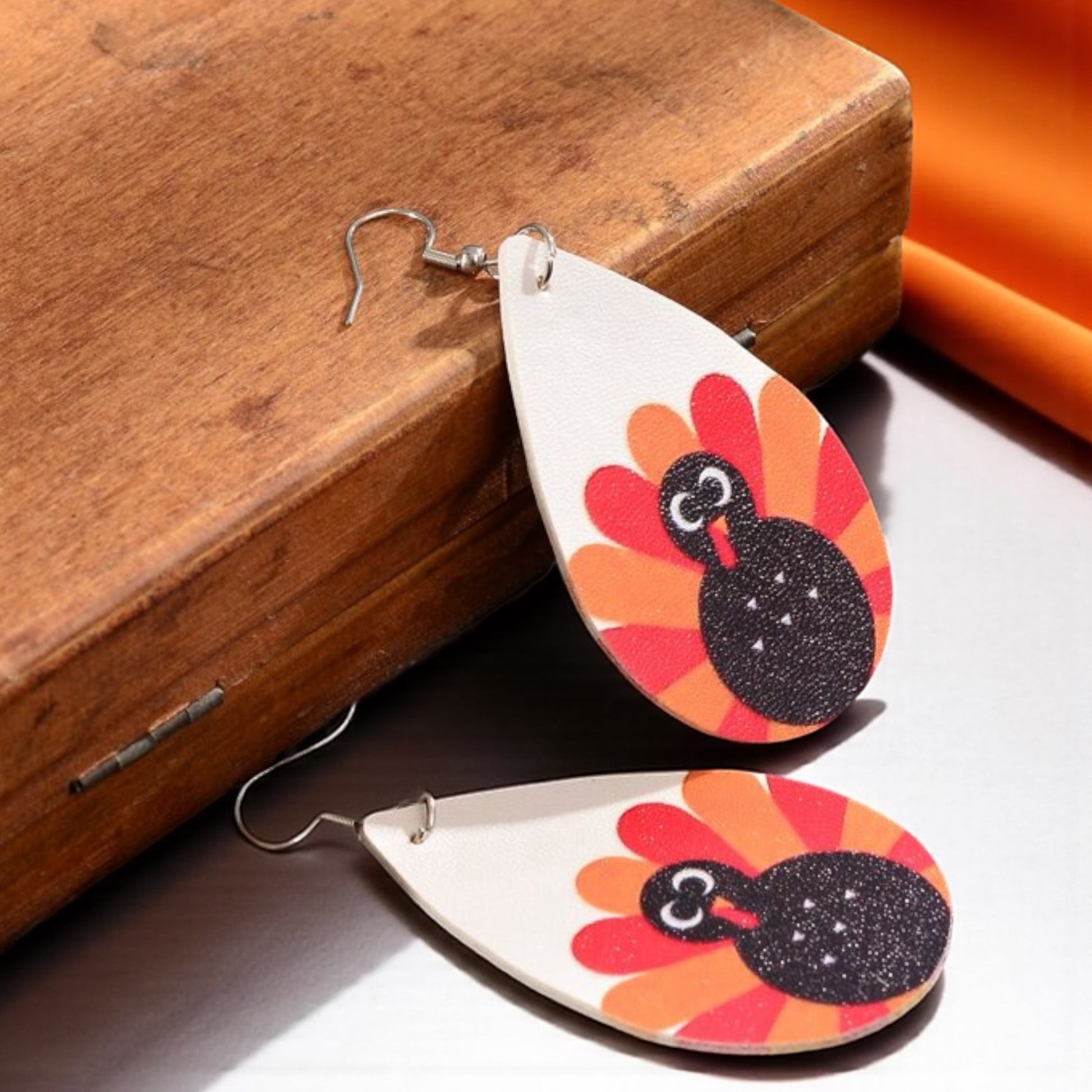 Gobble Gobble Glam: Turkey Teardrop Earrings for Thanksgiving Fun! 🦃 - Rhythms of Grace Creative