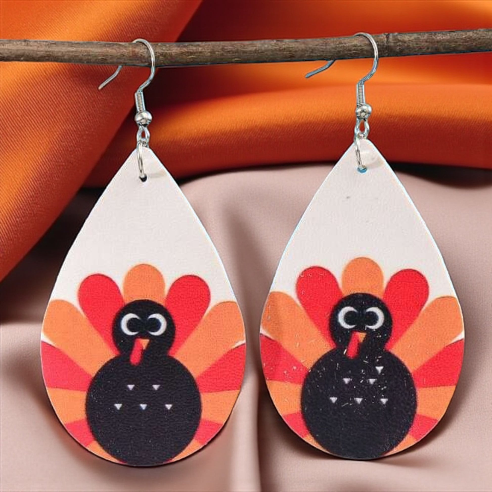 Gobble Gobble Glam: Turkey Teardrop Earrings for Thanksgiving Fun! 🦃 - Rhythms of Grace Creative