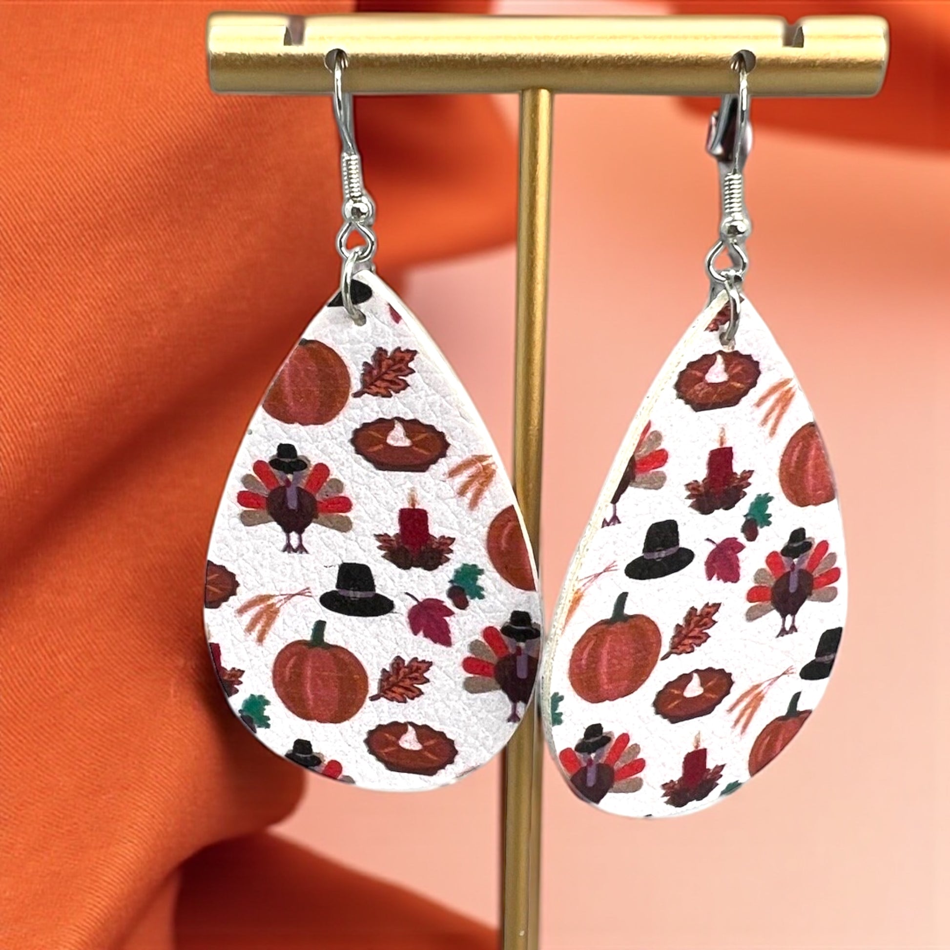 Gobble Gobble Glam: Turkey Teardrop Earrings for Thanksgiving Fun! 🦃 - Rhythms of Grace Creative