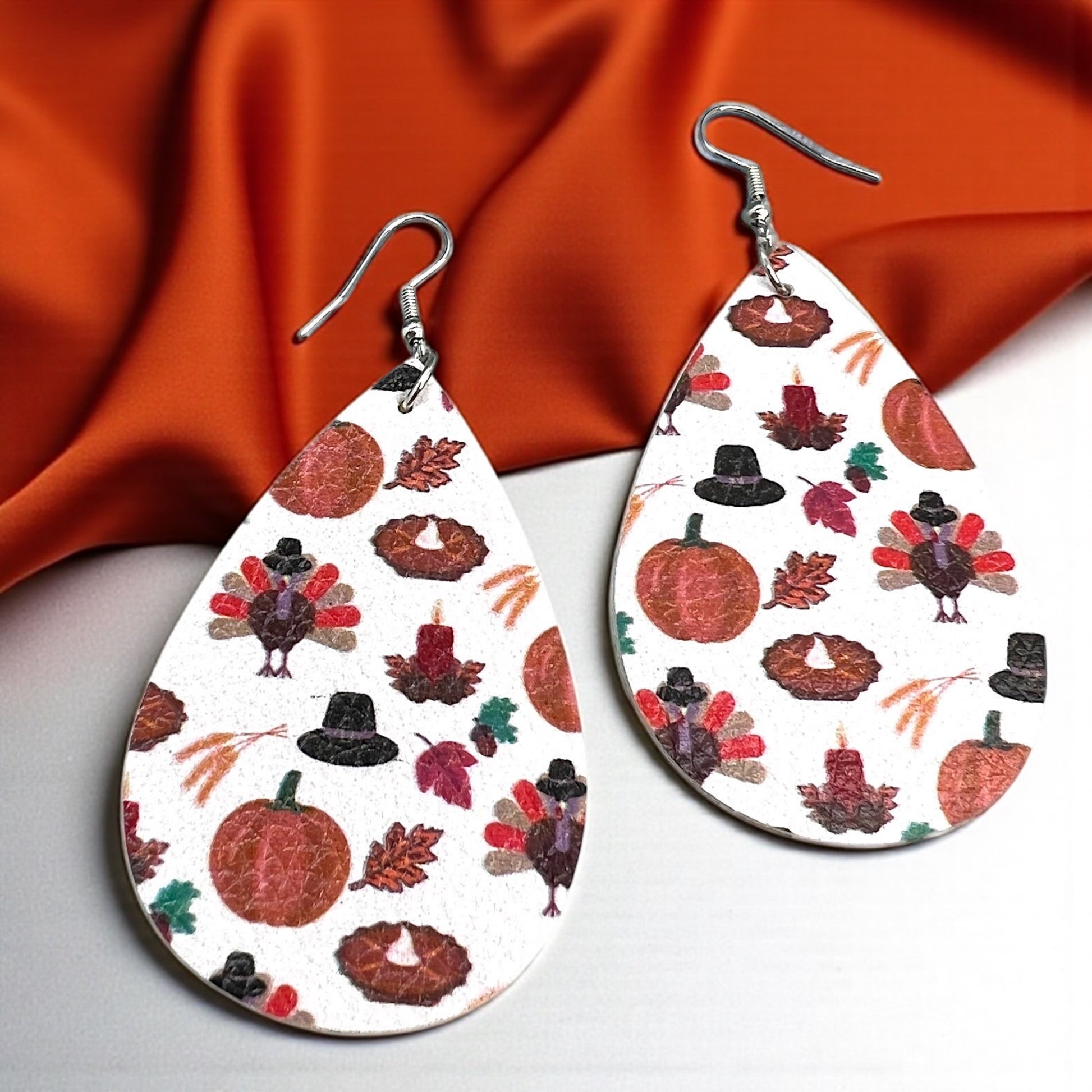 Gobble Gobble Glam: Turkey Teardrop Earrings for Thanksgiving Fun! 🦃 - Rhythms of Grace Creative