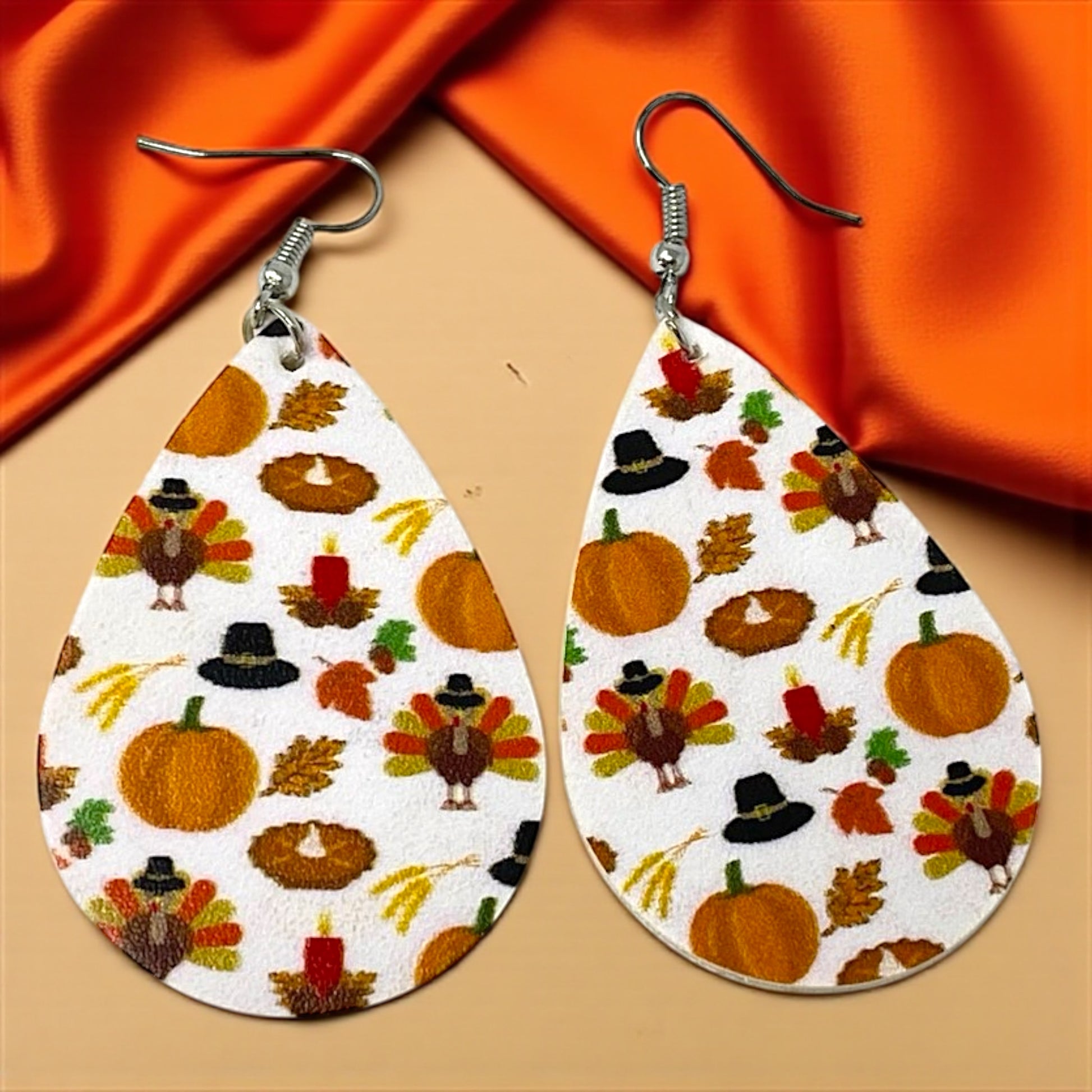 Gobble Gobble Glam: Turkey Teardrop Earrings for Thanksgiving Fun! 🦃 - Rhythms of Grace Creative