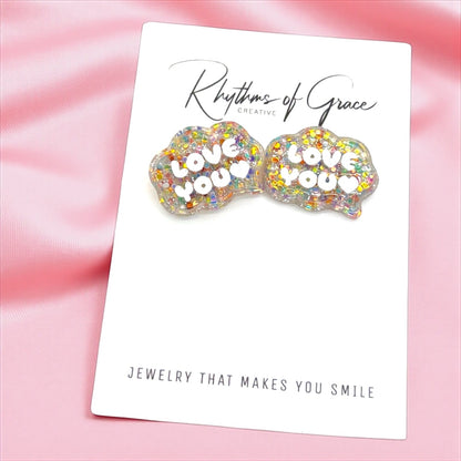 Love You Studs: Glitter Earrings for Every Occasion!