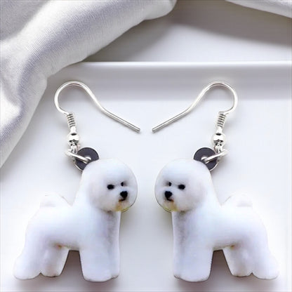 Bichon Frise Dangle Earrings: Flaunt Your Furbaby Love! 🐾