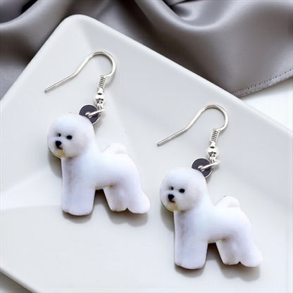 Bichon Frise Dangle Earrings: Flaunt Your Furbaby Love! 🐾