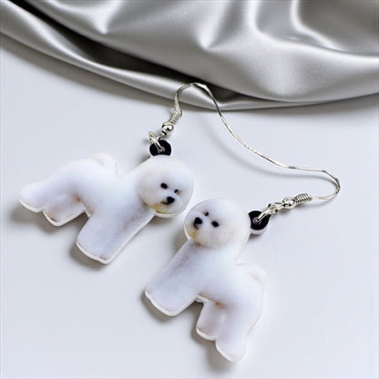Bichon Frise Dangle Earrings: Flaunt Your Furbaby Love! 🐾