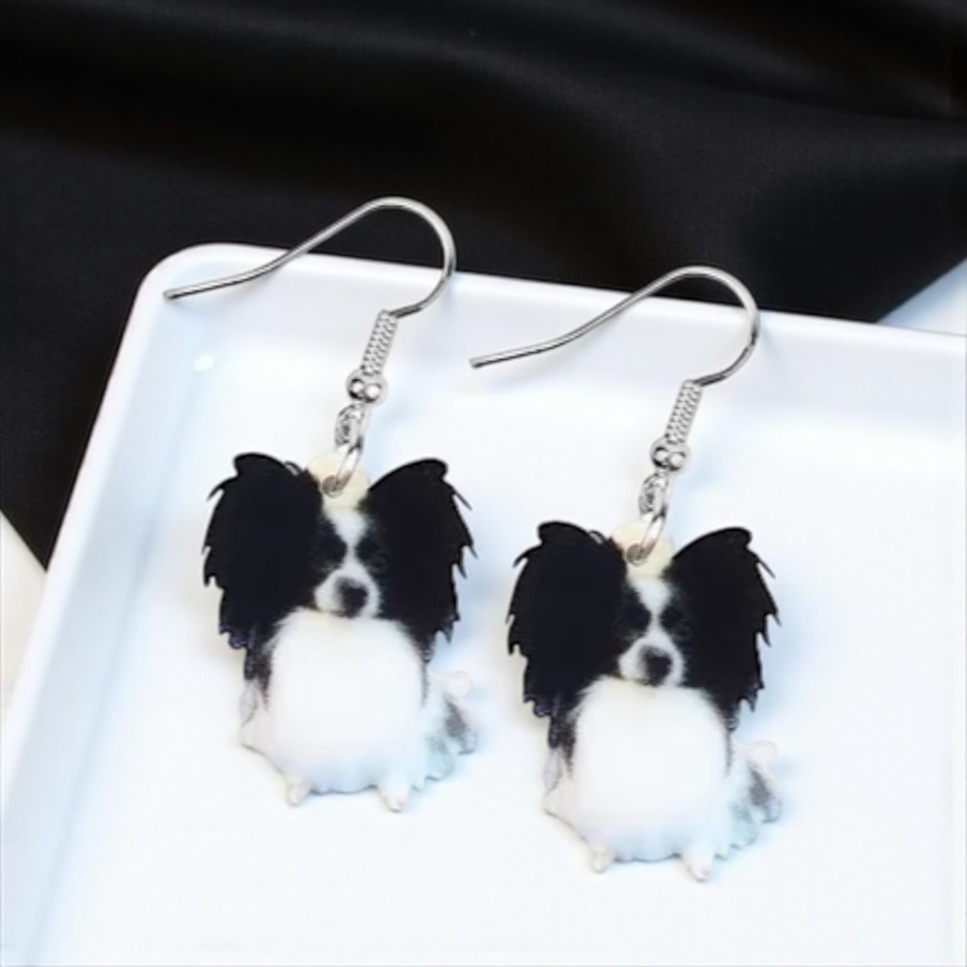 Papillon Dangle Earrings: Flaunt Your Furbaby Flair! 🐾