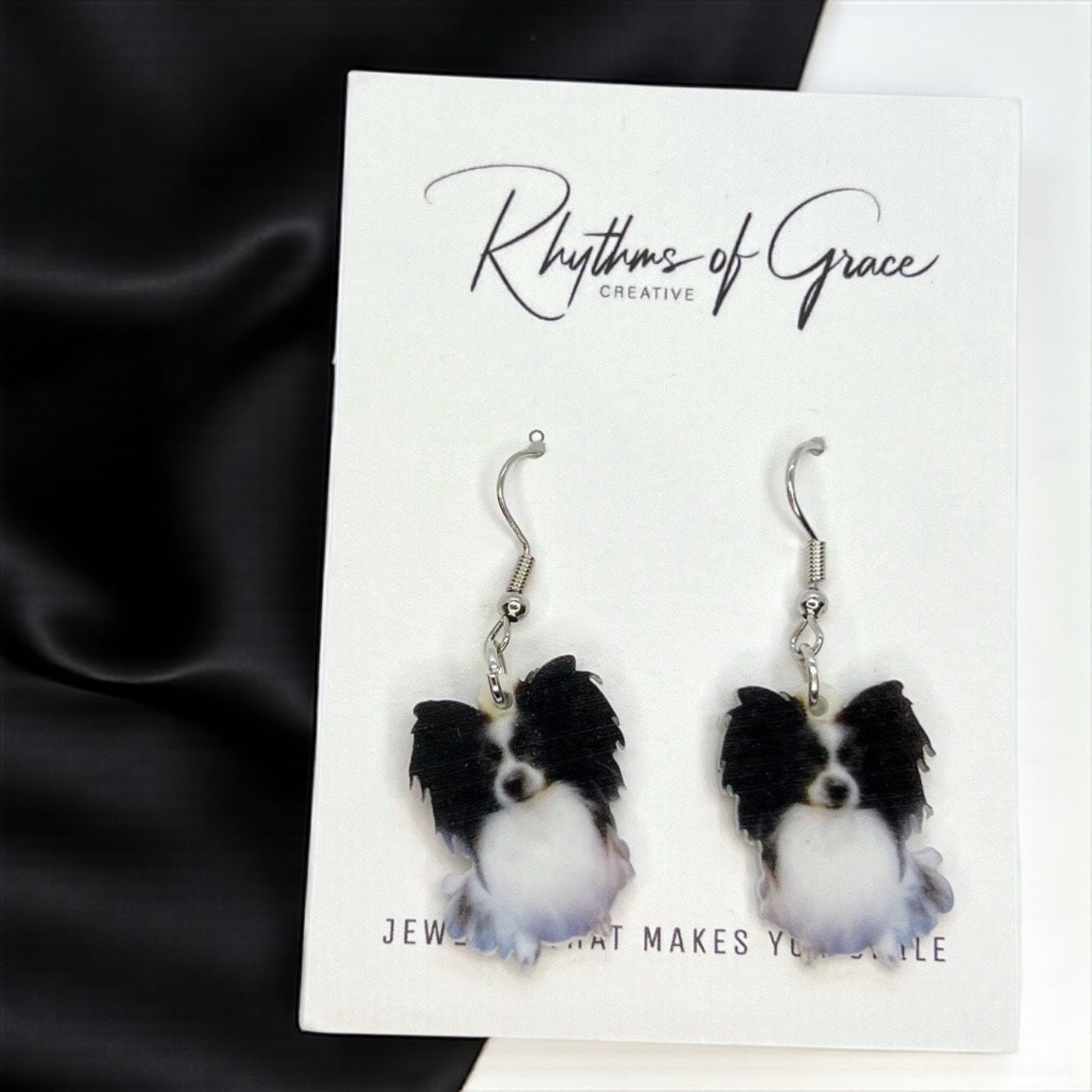 Papillon Dangle Earrings: Flaunt Your Furbaby Flair! 🐾