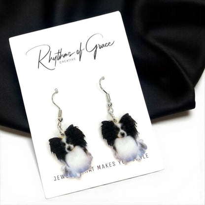 Papillon Dangle Earrings: Flaunt Your Furbaby Flair! 🐾