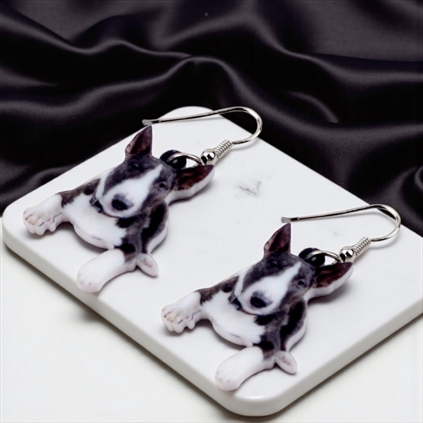 Bull Terrier Dangle Earrings: Show Off Your Pup Passion! 🐶