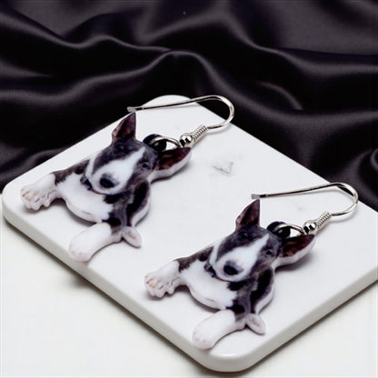 Bull Terrier Dangle Earrings: Show Off Your Pup Passion! 🐶