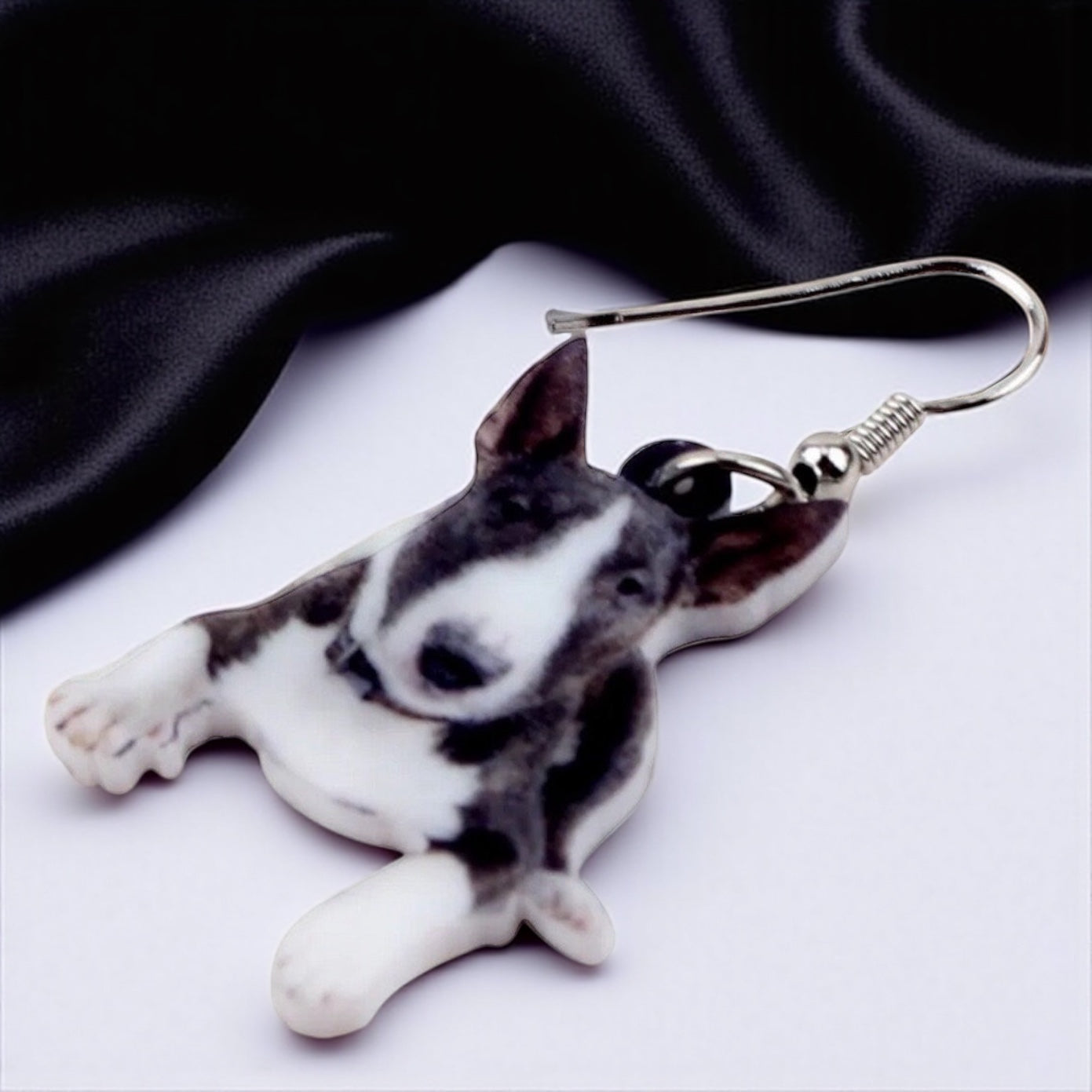 Bull Terrier Dangle Earrings: Show Off Your Pup Passion! 🐶