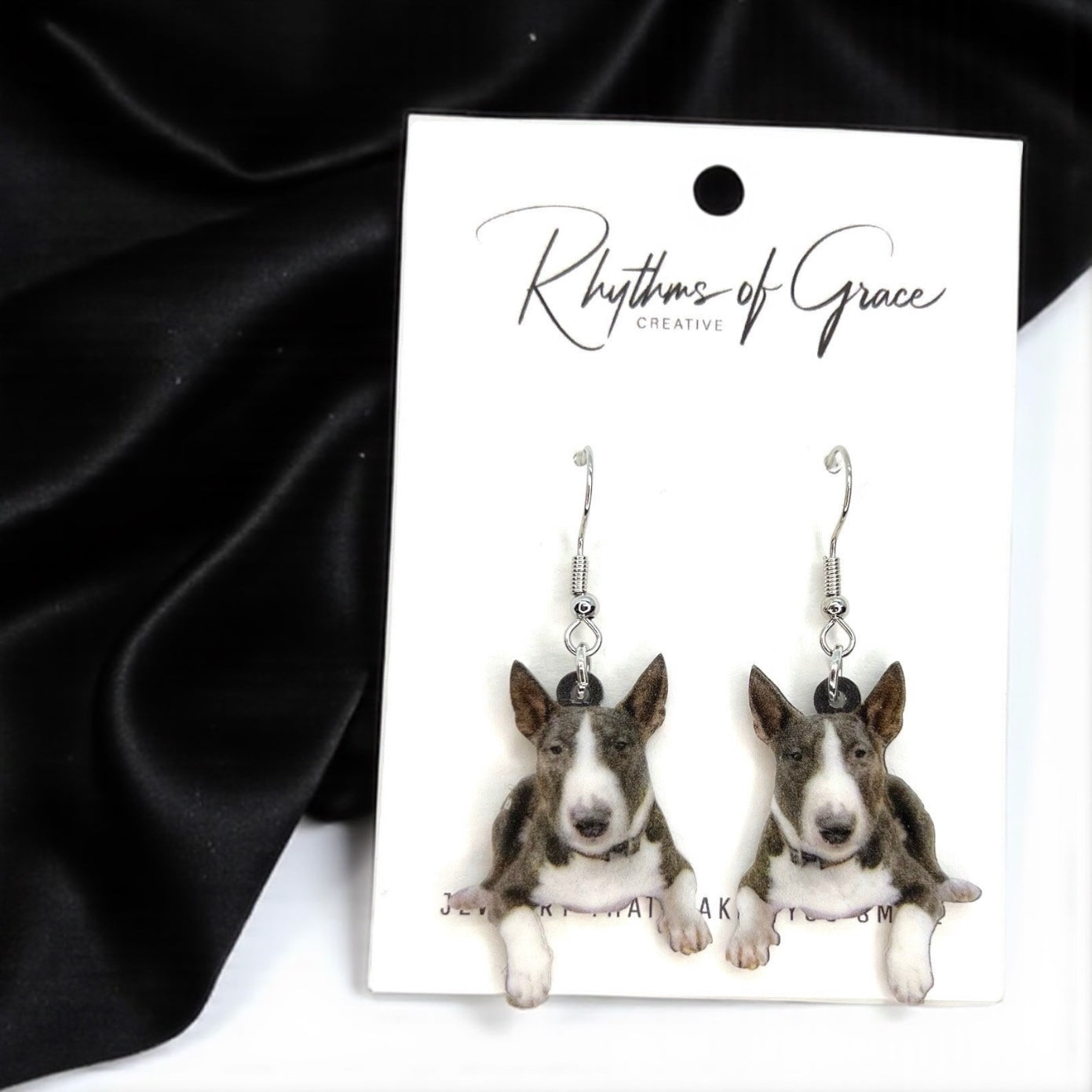 Bull Terrier Dangle Earrings: Show Off Your Pup Passion! 🐶