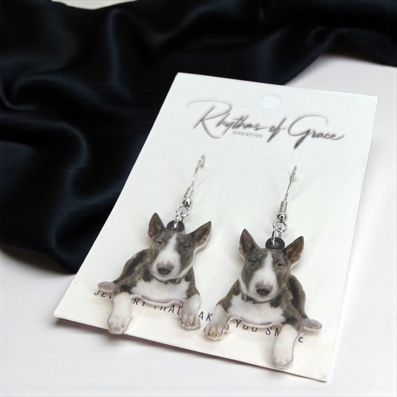 Bull Terrier Dangle Earrings: Show Off Your Pup Passion! 🐶