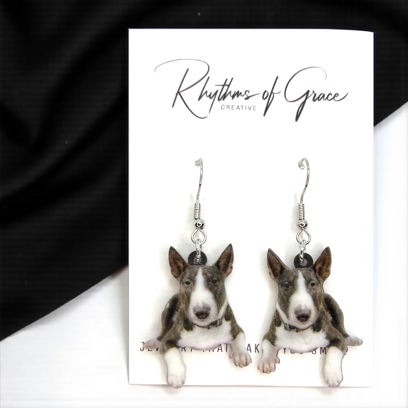 Bull Terrier Dangle Earrings: Show Off Your Pup Passion! 🐶