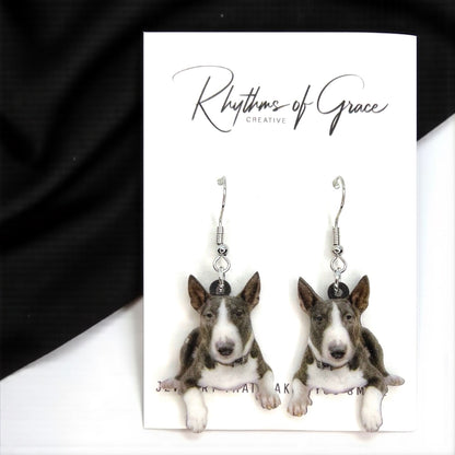 Bull Terrier Dangle Earrings: Show Off Your Pup Passion! 🐶