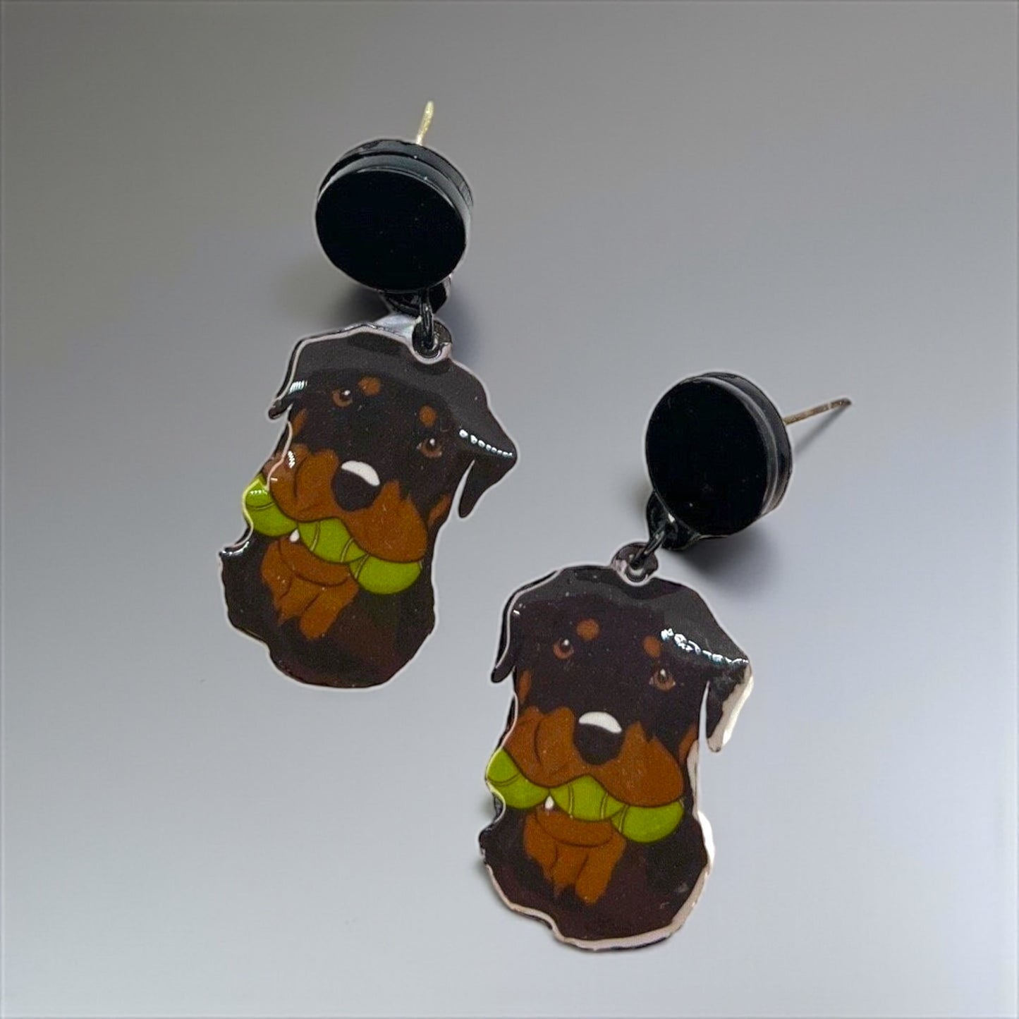 Rottweiler Dangle Earrings: Unleash Your Style! 🐾