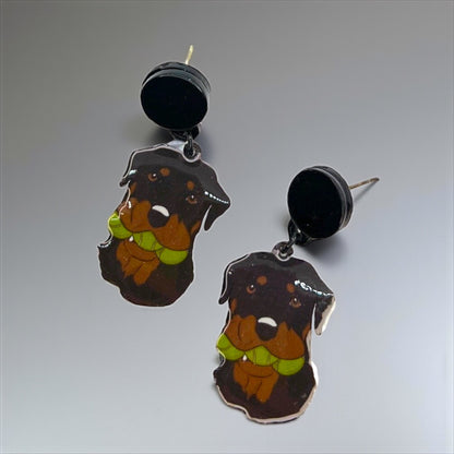 Rottweiler Dangle Earrings: Unleash Your Style! 🐾