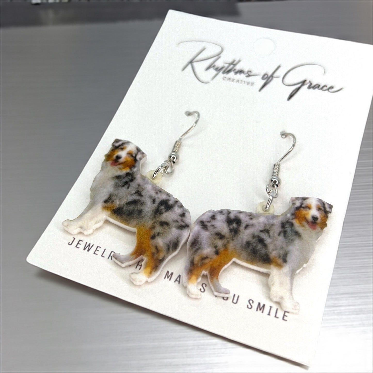 Aussie-tastic Dangle Earrings: Celebrate Your Love for Australian Shepherds! 🐶