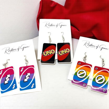 UNO-Forgettable Fun: Colorful Card Earrings That Deal Style! - Rhythms of Grace Creative