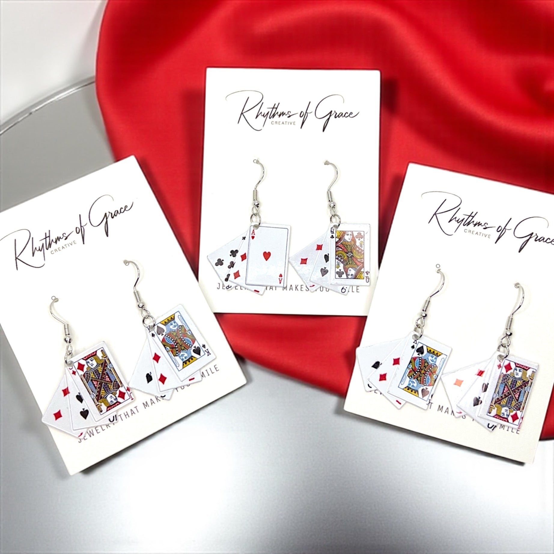Get Your Game On with Our Playing Cards Earrings! 🌟 - Rhythms of Grace Creative