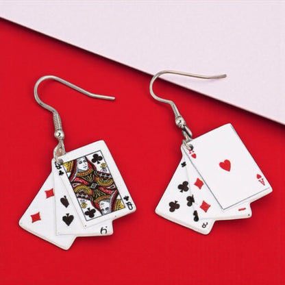 Get Your Game On with Our Playing Cards Earrings! 🌟 - Rhythms of Grace Creative