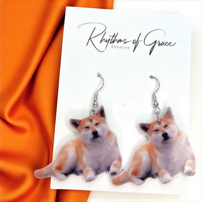 Fetch Some Style! Adorable Shiba Inu Earrings for Dog Lovers!