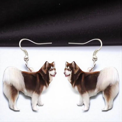 Furry Fashion: Adorable Siberian Husky Earrings for Dog Devotees!