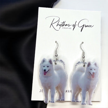 Samoyed Dog Earrings – Fluff Up Your Jewelry Collection!