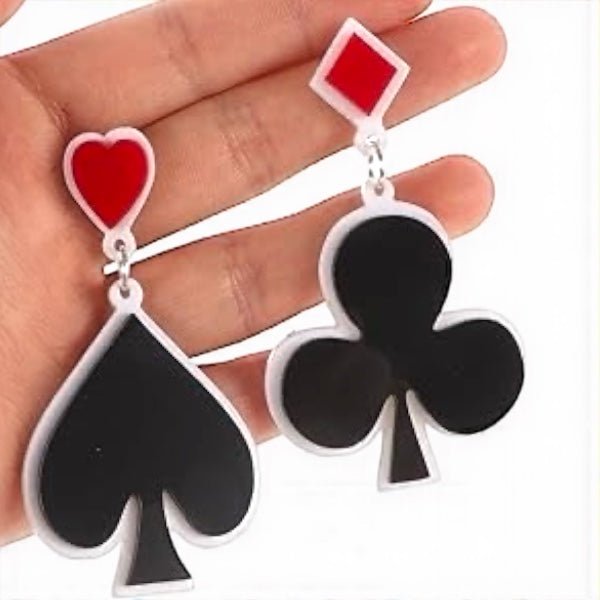 Suite of Cards Earrings: Unleash Your Inner Queen! 🌟 - Rhythms of Grace Creative