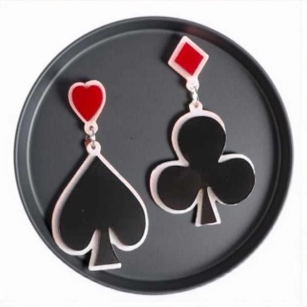 Suite of Cards Earrings: Unleash Your Inner Queen! 🌟 - Rhythms of Grace Creative