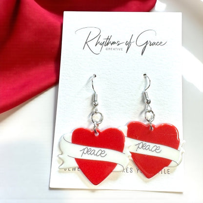 Spread the Love & Peace! Red Heart Earrings for Every Occasion - Rhythms of Grace Creative