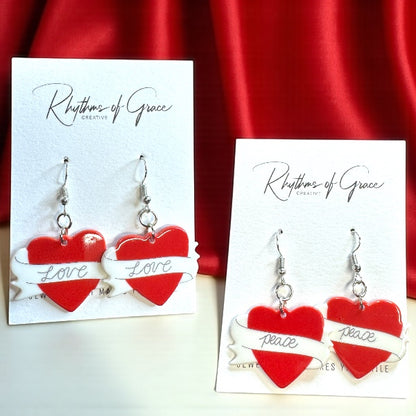 Spread the Love & Peace! Red Heart Earrings for Every Occasion - Rhythms of Grace Creative