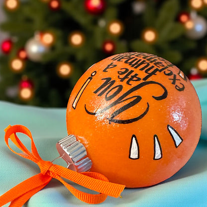 Handpainted Custom Ornament: Celebrate Your Human Exclamation Point!