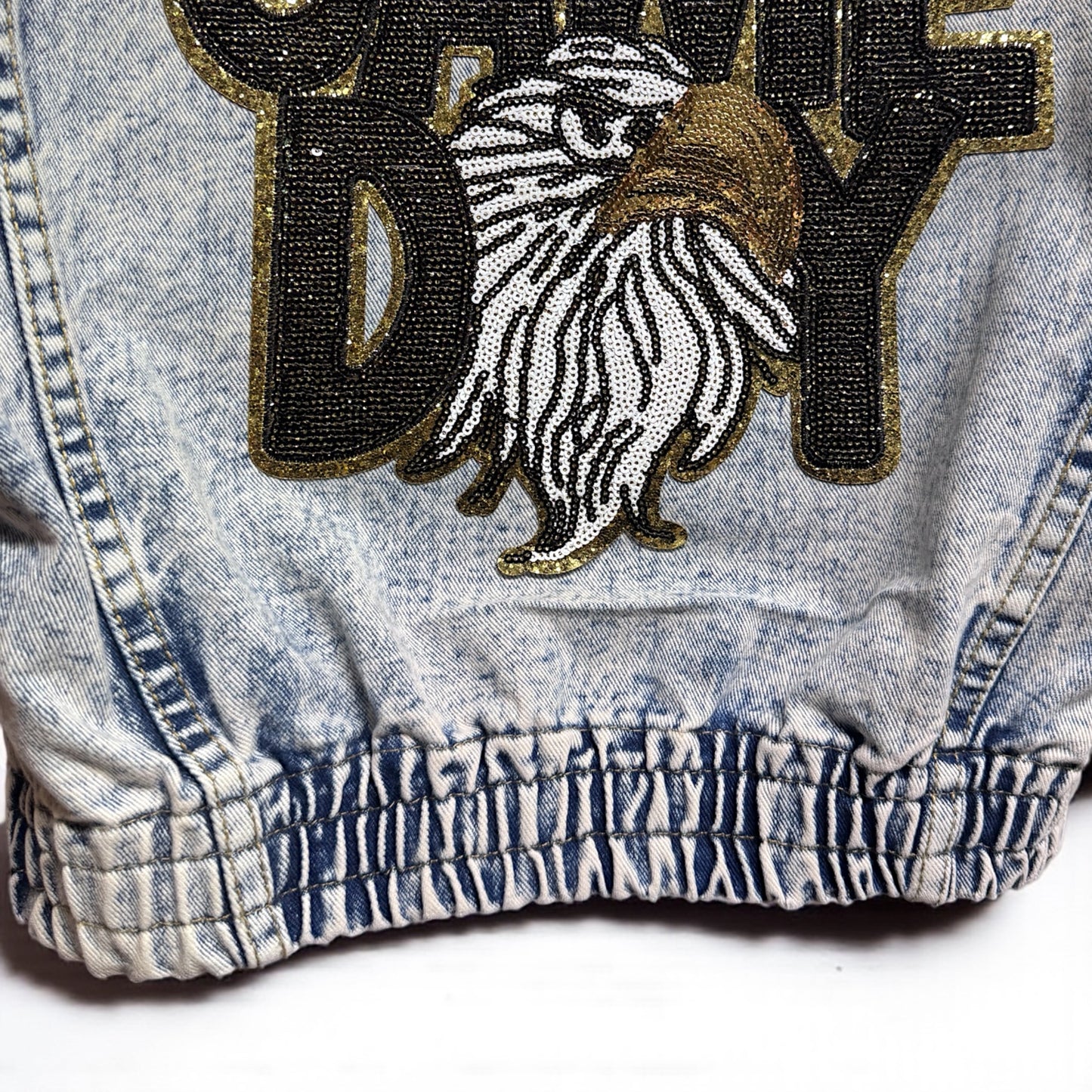 Fly High in Style: Eagles Game Day Sequin Jean Jacket