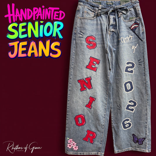 Senior Style With a Splash: Custom Hand-Painted Jeans for Class of 2026!