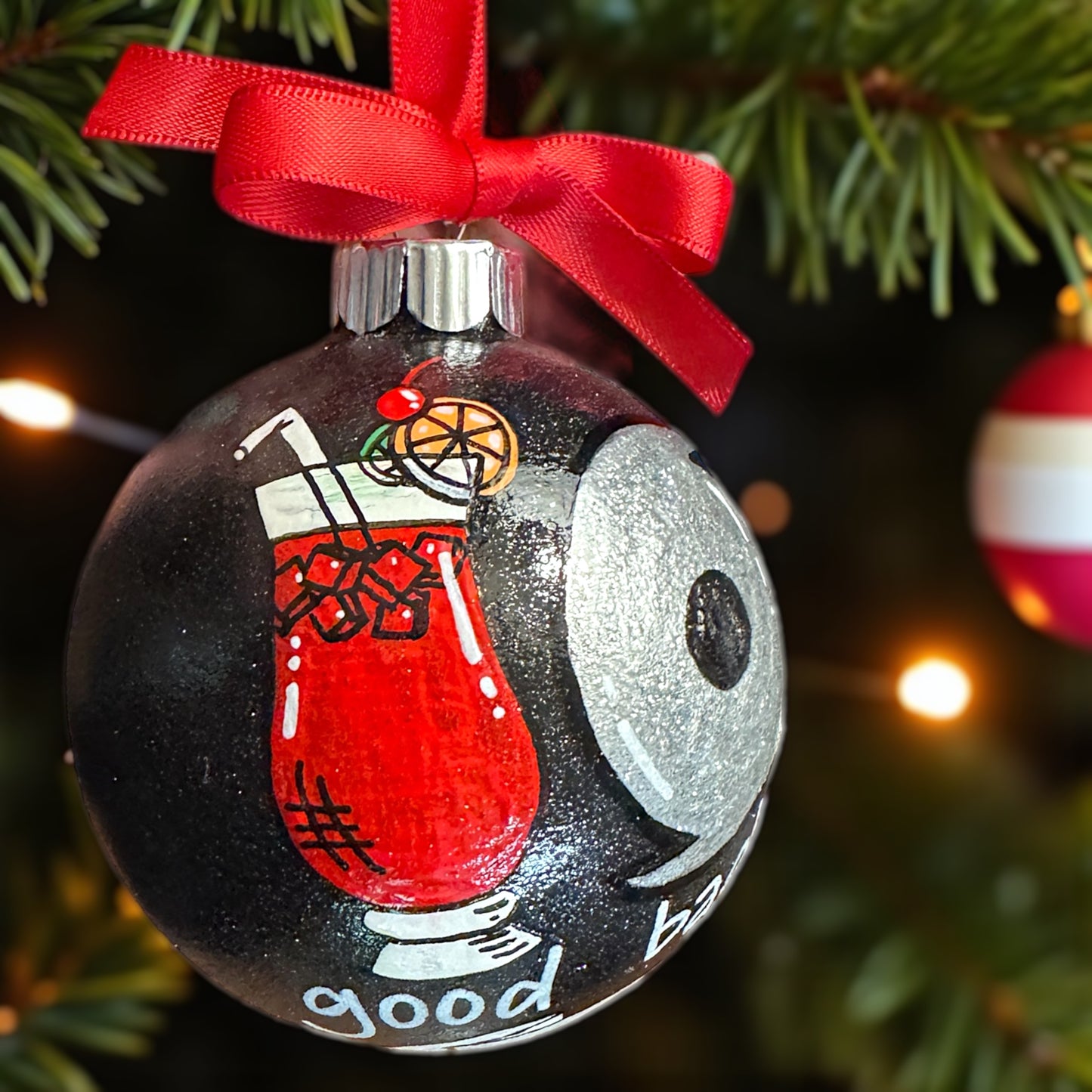 Hurricane Holiday Delight: Custom Handpainted Ornament 🌪️