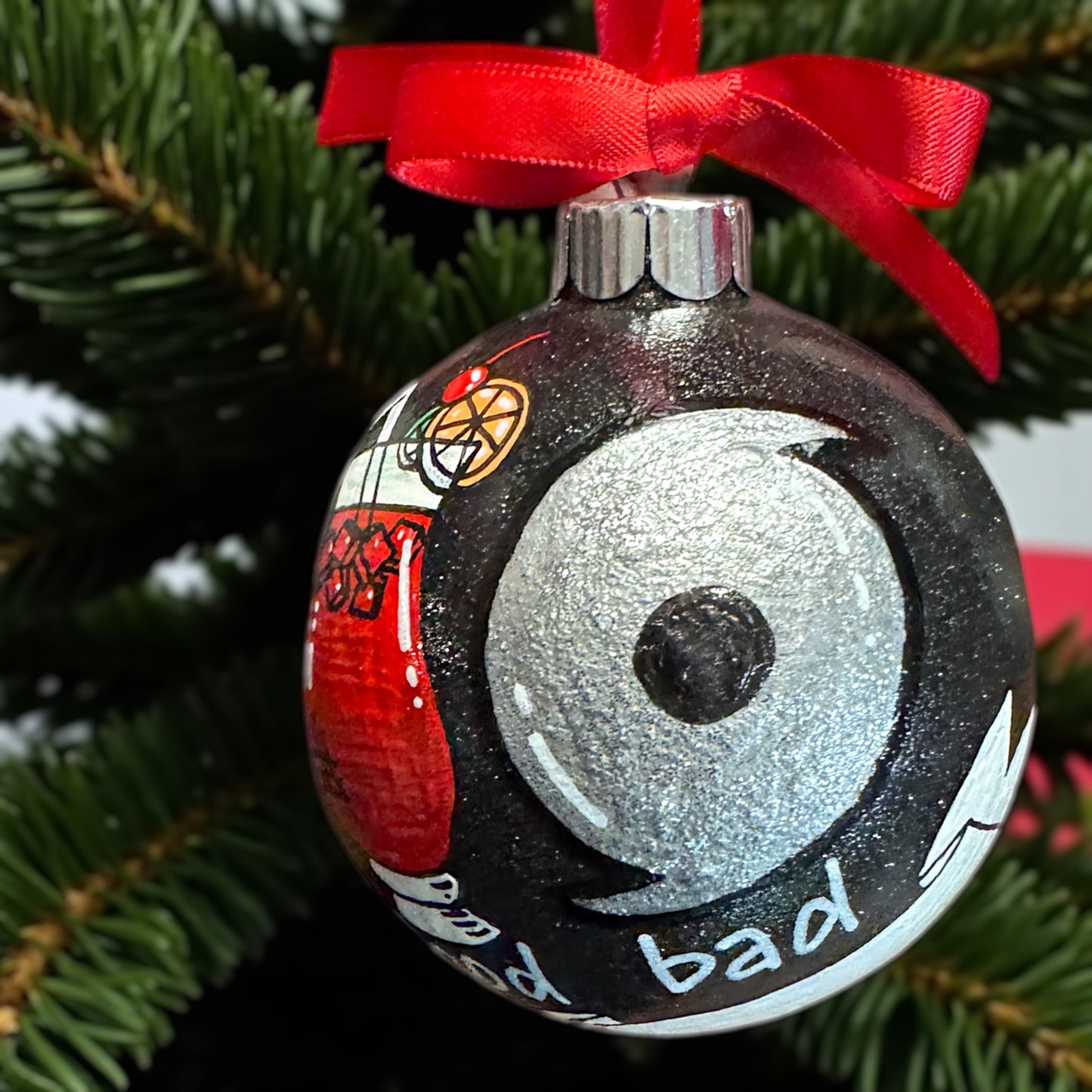 Hurricane Holiday Delight: Custom Handpainted Ornament 🌪️