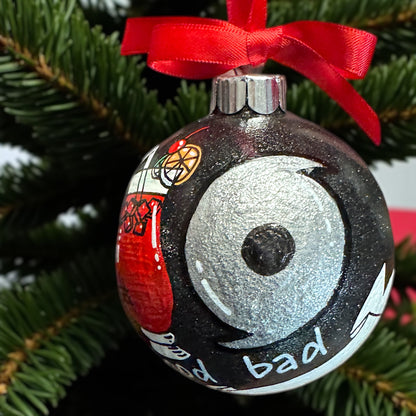 Hurricane Holiday Delight: Custom Handpainted Ornament 🌪️