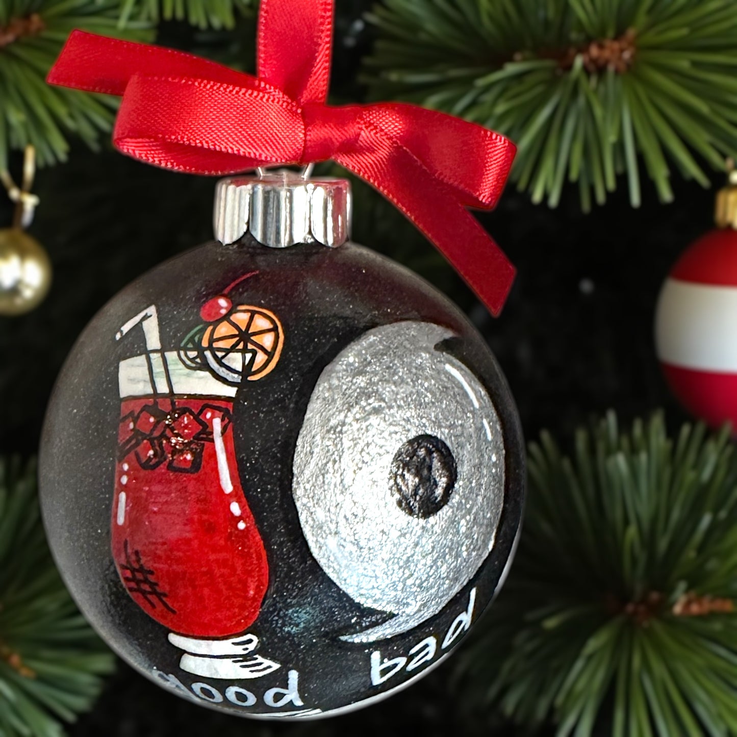 Hurricane Holiday Delight: Custom Handpainted Ornament 🌪️